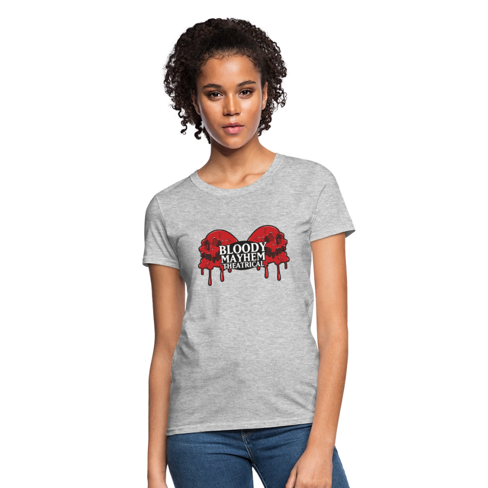 Bloody Mayhem Theatrical Logo Femme T-Shirt - heather gray