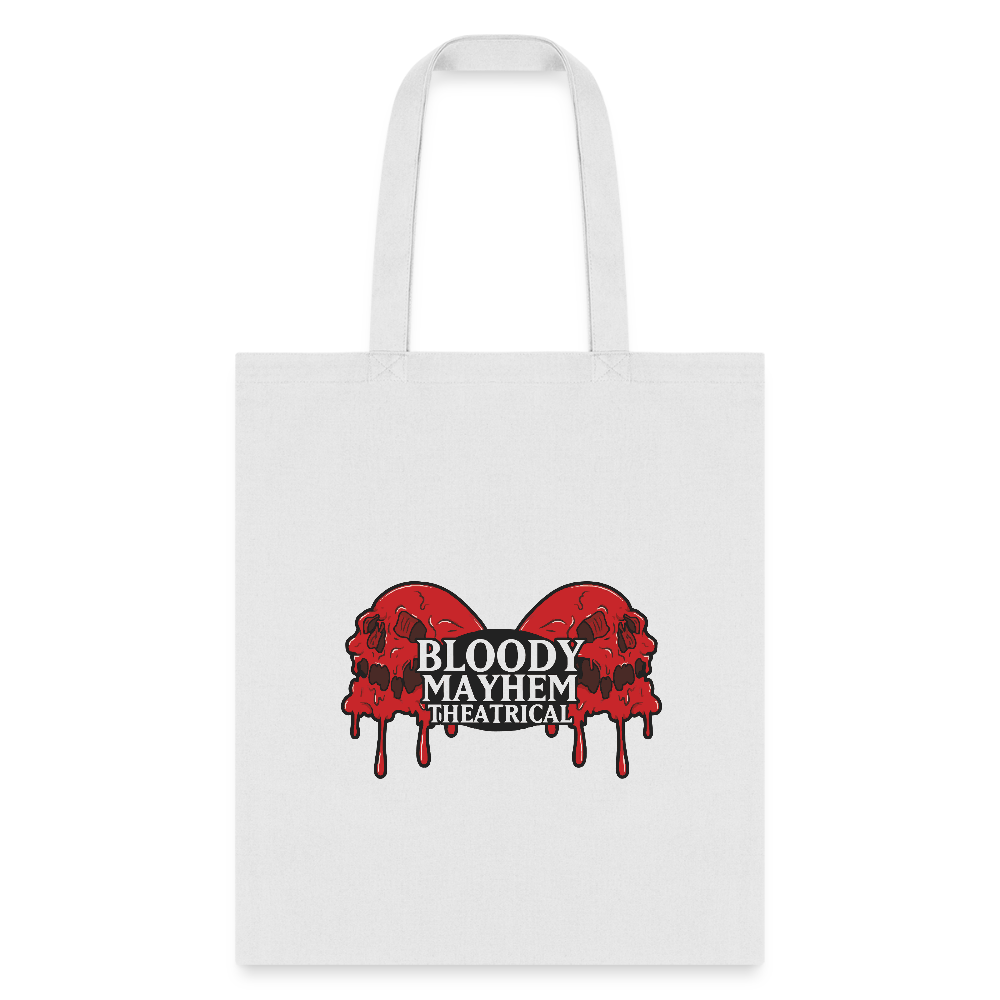 Bloody Mayhem Theatrical Logo Tote Bag - white