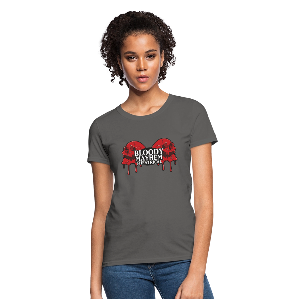 Bloody Mayhem Theatrical Logo Femme T-Shirt - charcoal