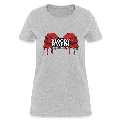Bloody Mayhem Theatrical Logo Femme T-Shirt - heather gray