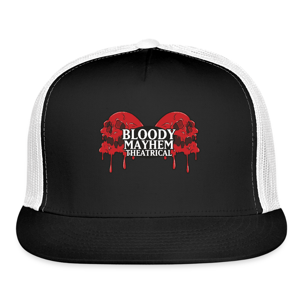 Bloody Mayhem Theatrical Logo Trucker Hat - black/white