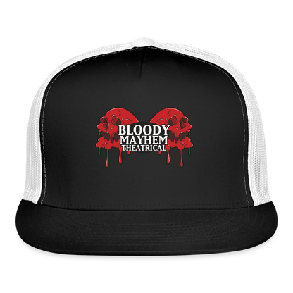 Bloody Mayhem Theatrical Logo Trucker Hat - black/white
