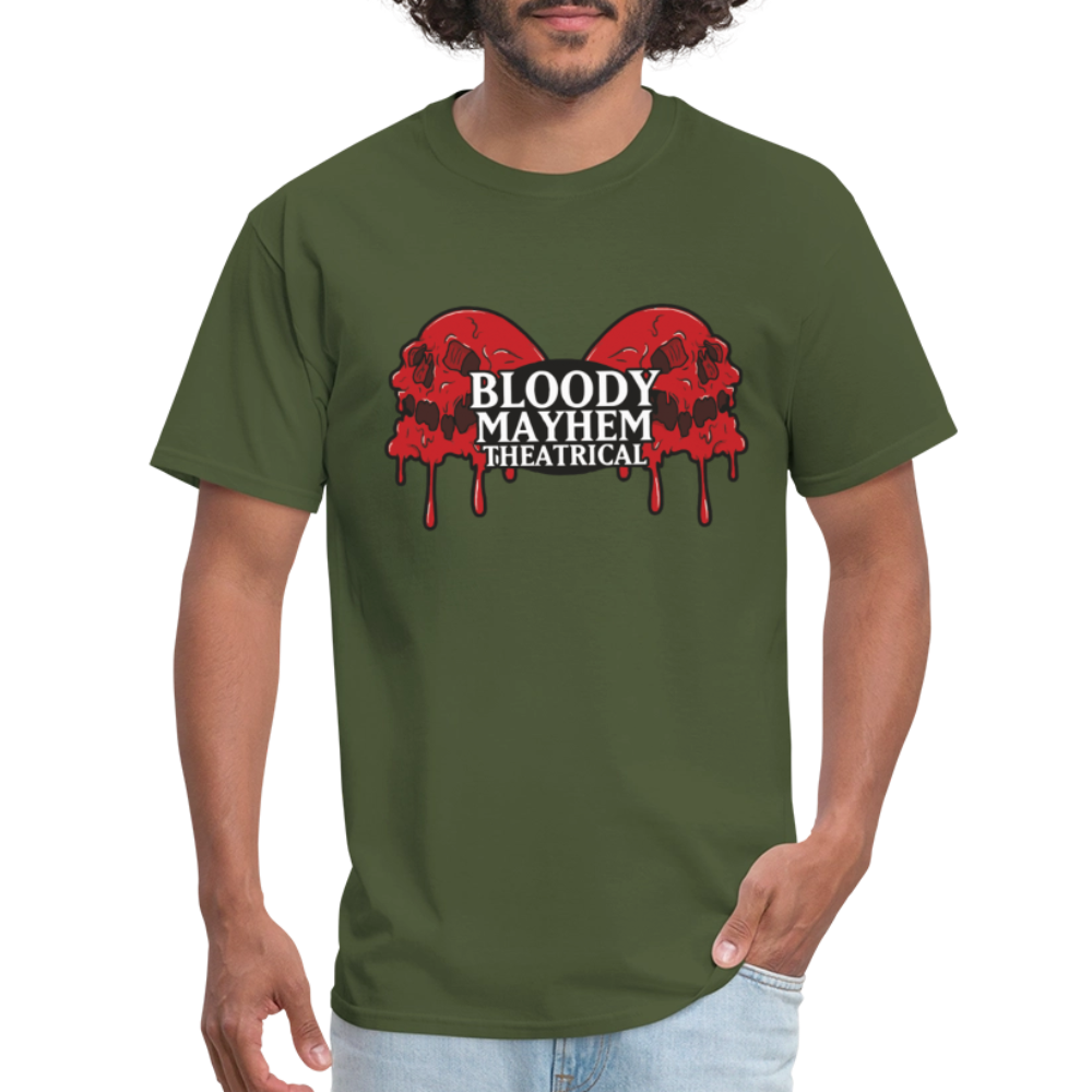Bloody Mayhem Theatrical Logo Unisex T-Shirt - military green