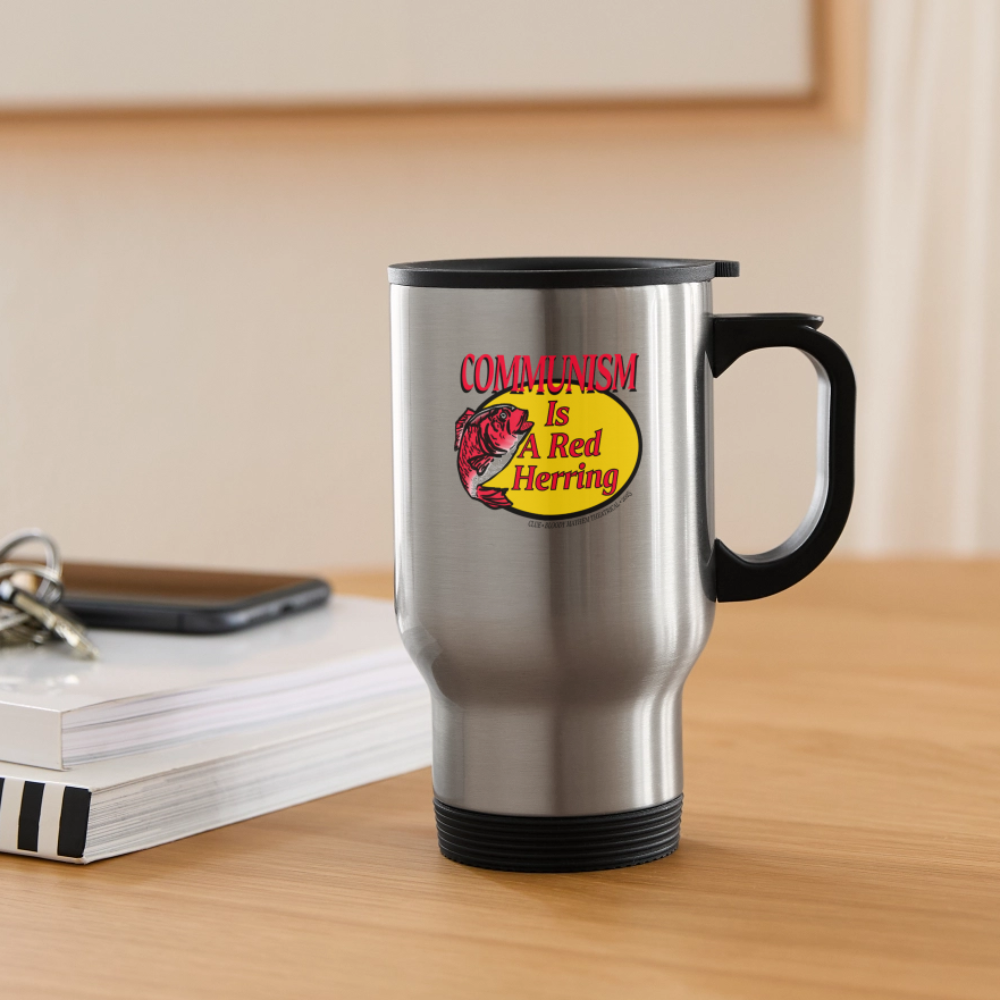 CLUE Red Herring Travel Mug - silver