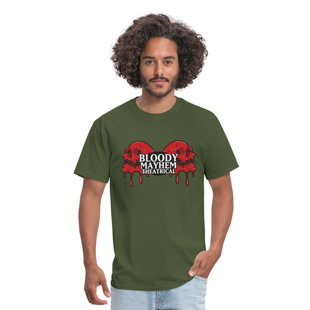 Bloody Mayhem Theatrical Logo Unisex T-Shirt - military green