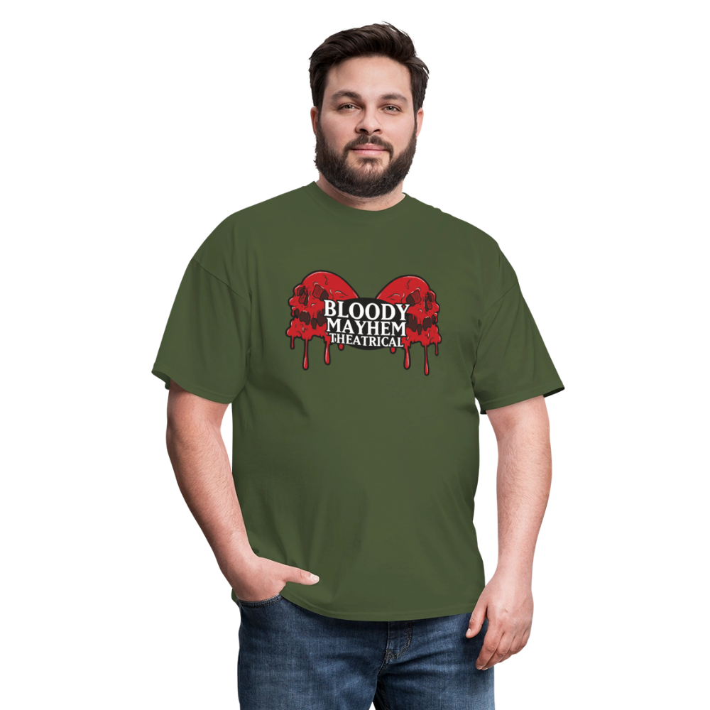 Bloody Mayhem Theatrical Logo Unisex T-Shirt - military green