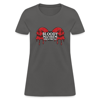 Bloody Mayhem Theatrical Logo Femme T-Shirt - charcoal