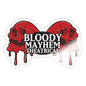 Bloody Mayhem Theatrical Logo Sticker - transparent glossy