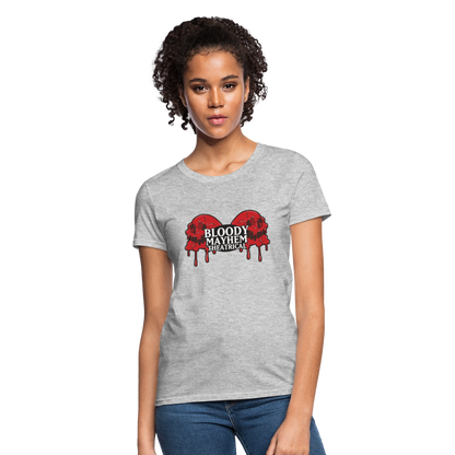 Bloody Mayhem Theatrical Logo Femme T-Shirt - heather gray