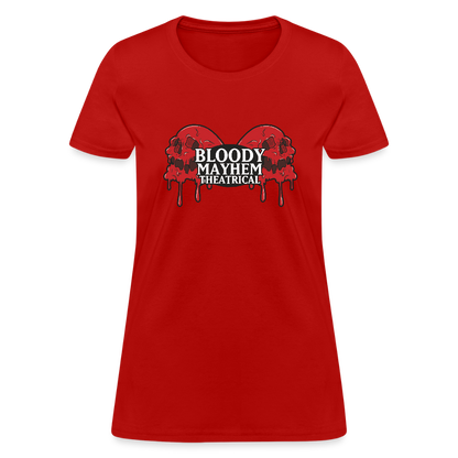 Bloody Mayhem Theatrical Logo Femme T-Shirt - red