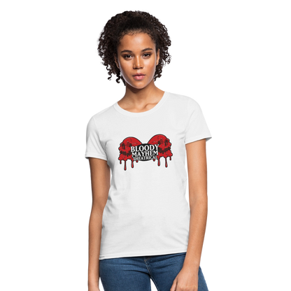Bloody Mayhem Theatrical Logo Femme T-Shirt - white