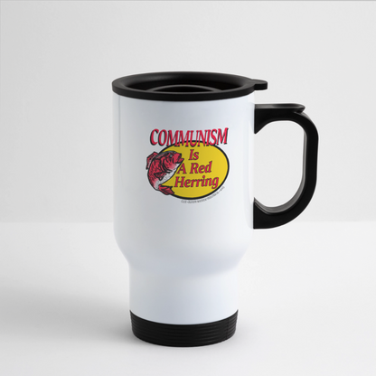 CLUE Red Herring Travel Mug - white