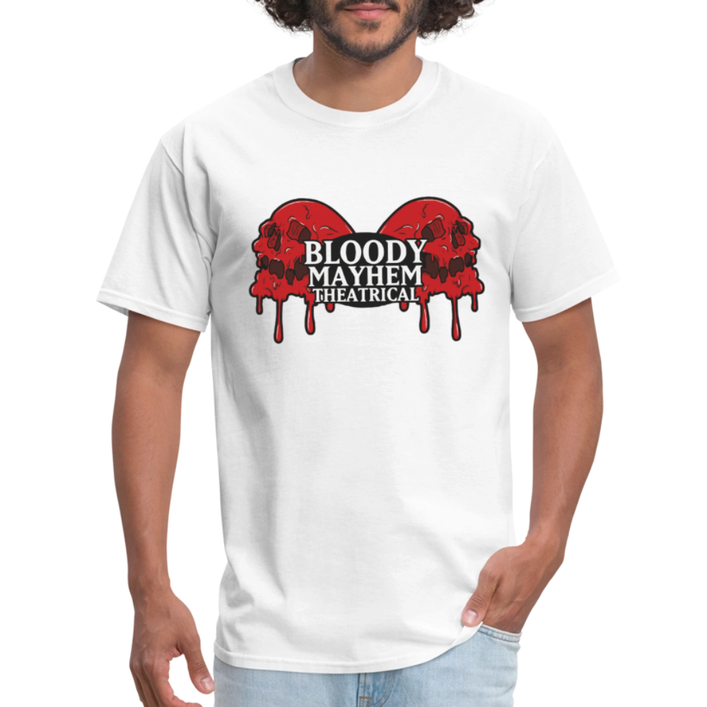 Bloody Mayhem Theatrical Logo Unisex T-Shirt - white