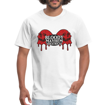 Bloody Mayhem Theatrical Logo Unisex T-Shirt - white