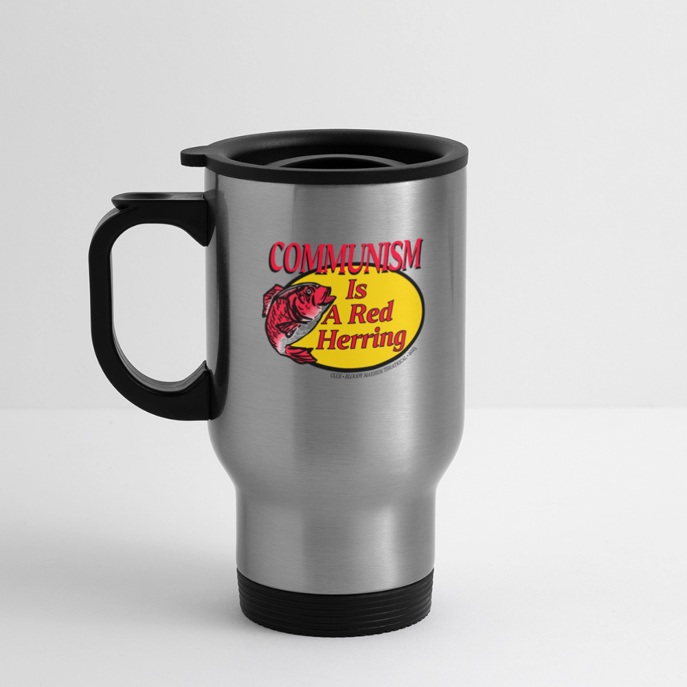 CLUE Red Herring Travel Mug - silver