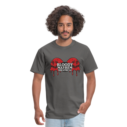 Bloody Mayhem Theatrical Logo Unisex T-Shirt - charcoal