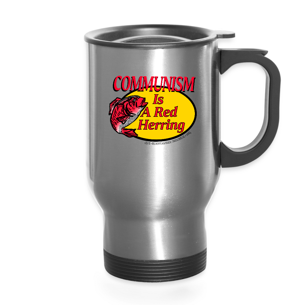 CLUE Red Herring Travel Mug - silver