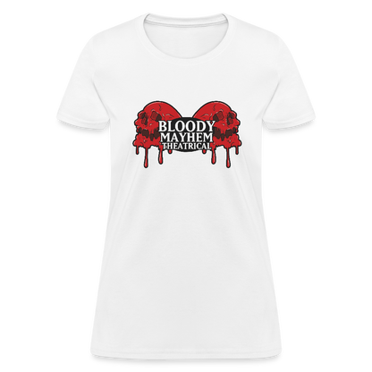 Bloody Mayhem Theatrical Logo Femme T-Shirt - white