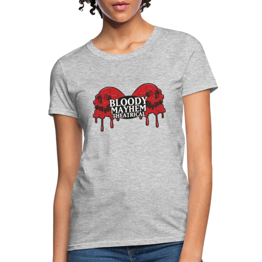 Bloody Mayhem Theatrical Logo Femme T-Shirt - heather gray
