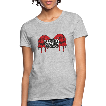 Bloody Mayhem Theatrical Logo Femme T-Shirt - heather gray