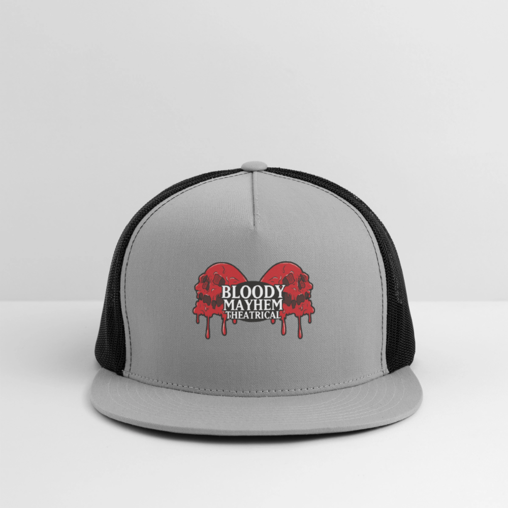 Bloody Mayhem Theatrical Logo Trucker Hat - gray/black