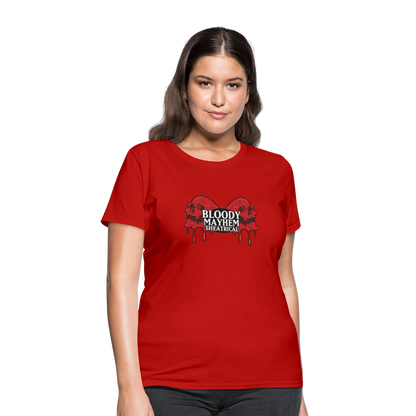 Bloody Mayhem Theatrical Logo Femme T-Shirt - red