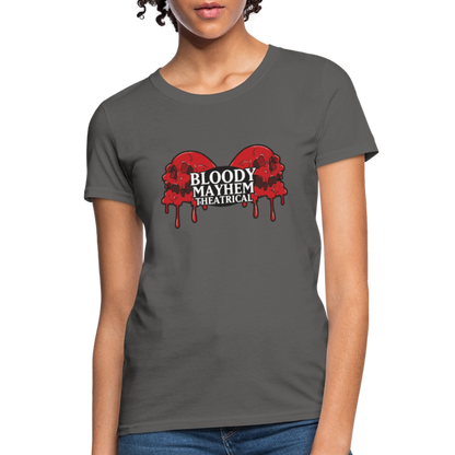 Bloody Mayhem Theatrical Logo Femme T-Shirt - charcoal