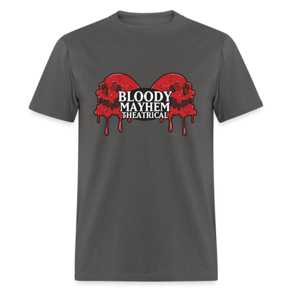Bloody Mayhem Theatrical Logo Unisex T-Shirt - charcoal
