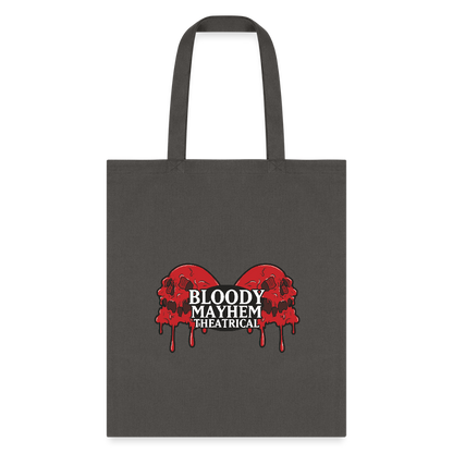 Bloody Mayhem Theatrical Logo Tote Bag - charcoal