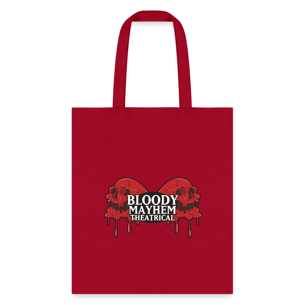 Bloody Mayhem Theatrical Logo Tote Bag - red