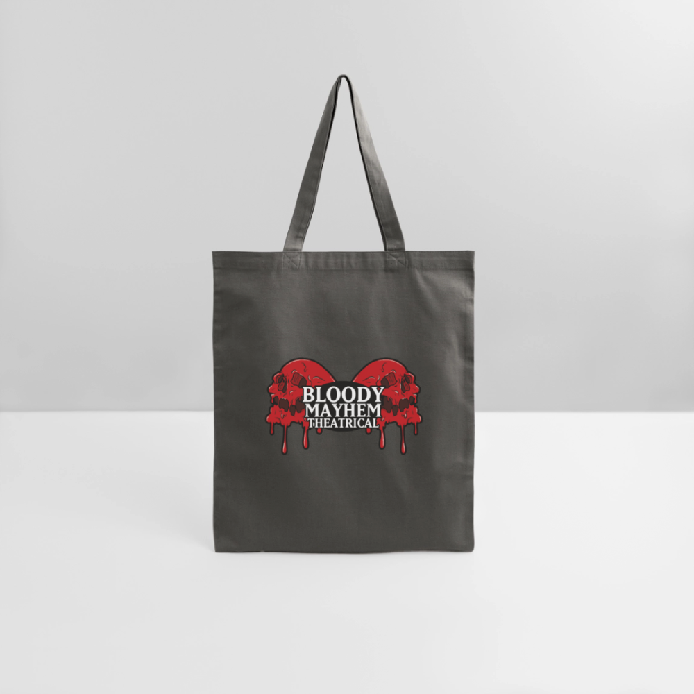 Bloody Mayhem Theatrical Logo Tote Bag - charcoal