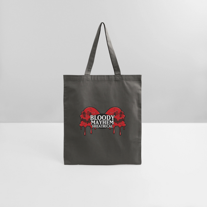 Bloody Mayhem Theatrical Logo Tote Bag - charcoal