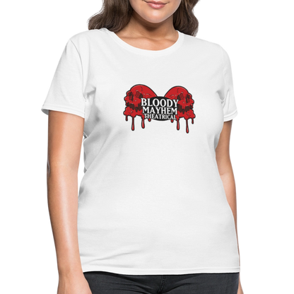 Bloody Mayhem Theatrical Logo Femme T-Shirt - white