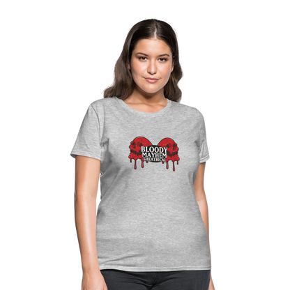 Bloody Mayhem Theatrical Logo Femme T-Shirt - heather gray