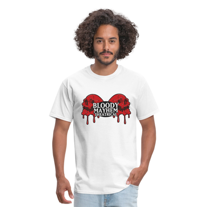 Bloody Mayhem Theatrical Logo Unisex T-Shirt - white