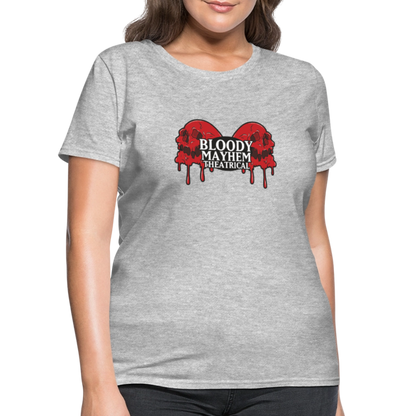 Bloody Mayhem Theatrical Logo Femme T-Shirt - heather gray