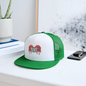 Bloody Mayhem Theatrical Logo Trucker Hat - white/kelly green