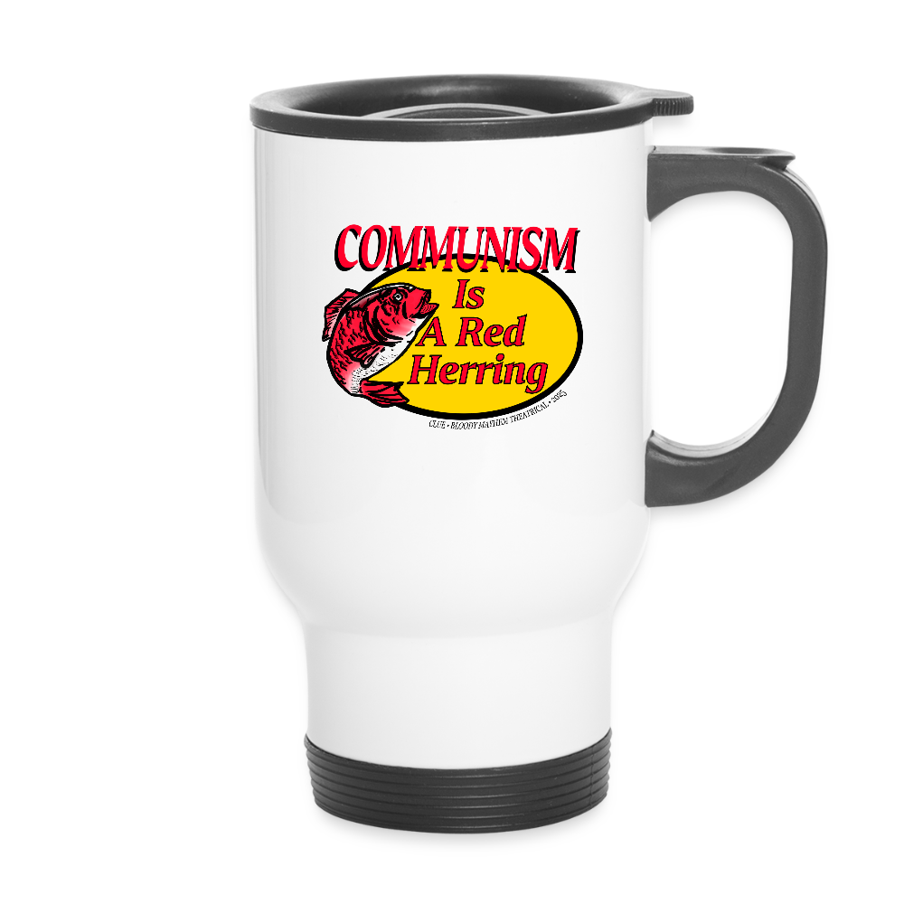 CLUE Red Herring Travel Mug - white