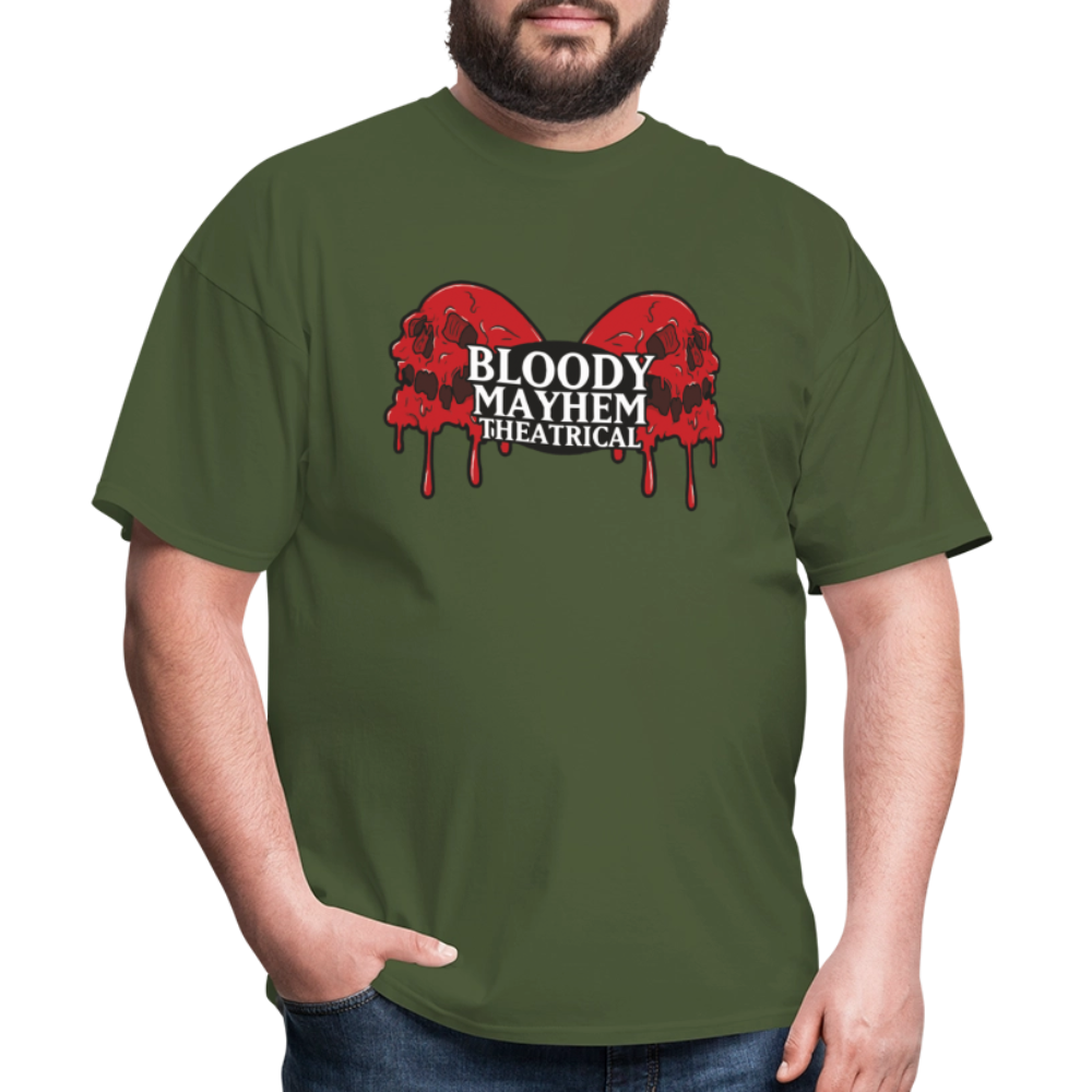 Bloody Mayhem Theatrical Logo Unisex T-Shirt - military green