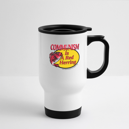CLUE Red Herring Travel Mug - white