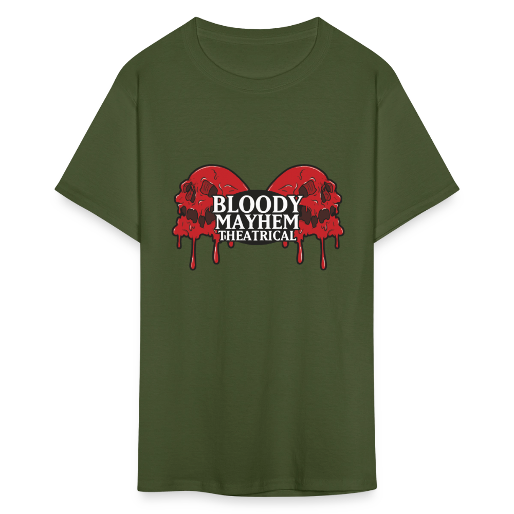 Bloody Mayhem Theatrical Logo Unisex T-Shirt - military green