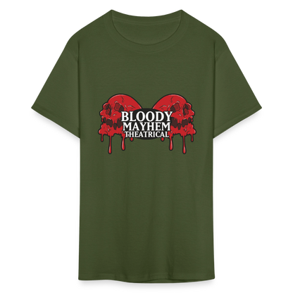 Bloody Mayhem Theatrical Logo Unisex T-Shirt - military green