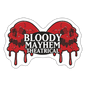 Bloody Mayhem Theatrical Logo Sticker - white matte