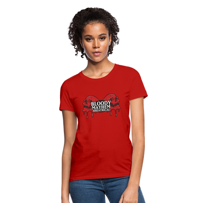 Bloody Mayhem Theatrical Logo Femme T-Shirt - red