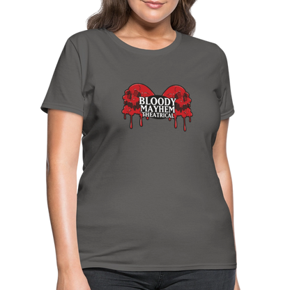 Bloody Mayhem Theatrical Logo Femme T-Shirt - charcoal