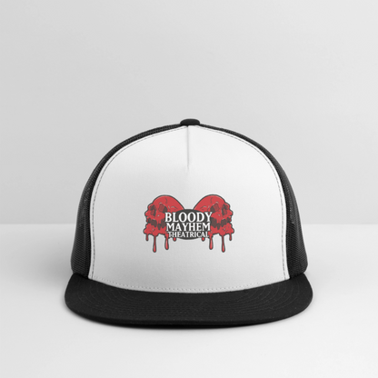 Bloody Mayhem Theatrical Logo Trucker Hat - white/black