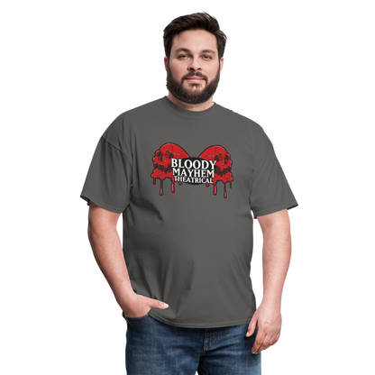Bloody Mayhem Theatrical Logo Unisex T-Shirt - charcoal