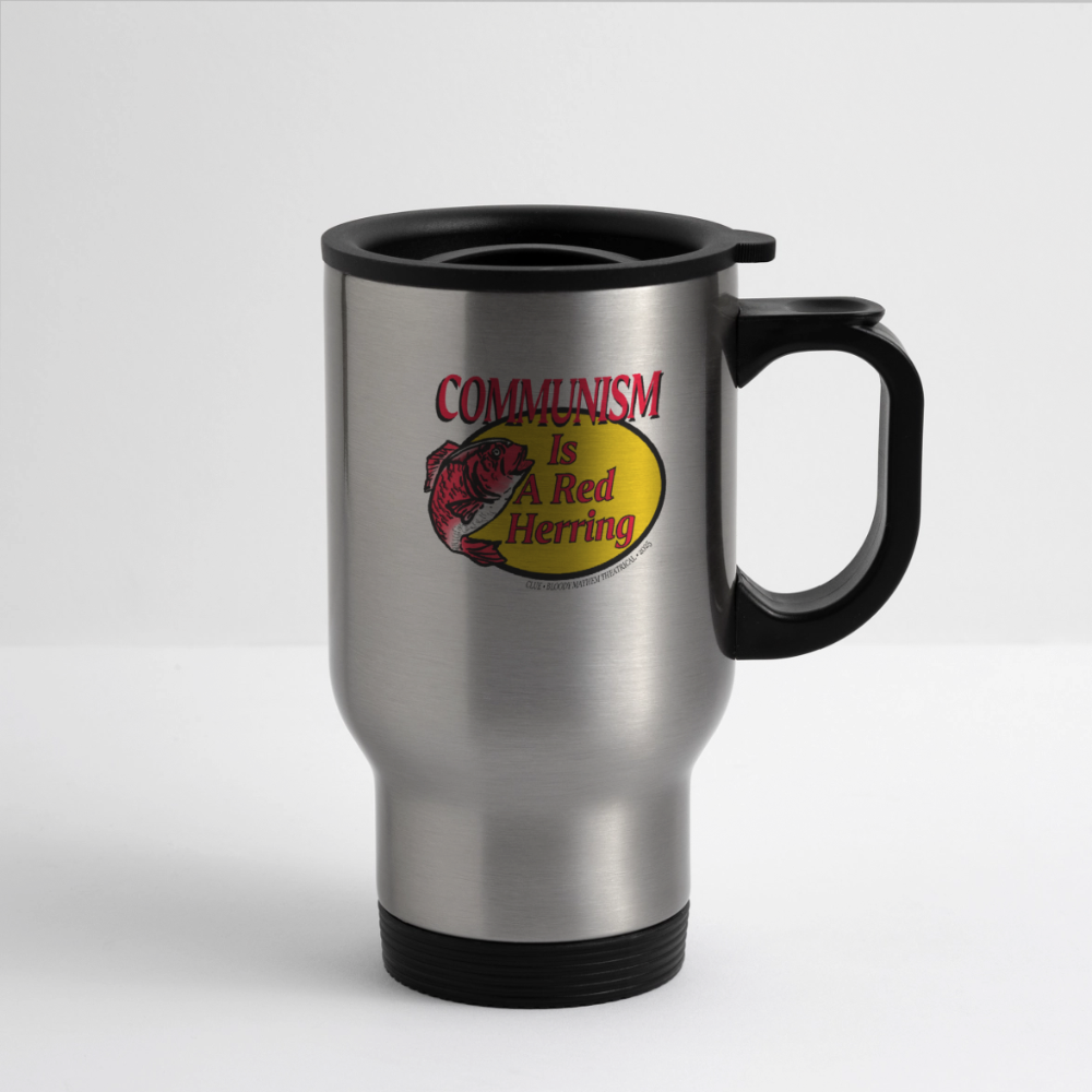 CLUE Red Herring Travel Mug - silver