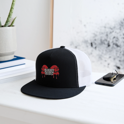 Bloody Mayhem Theatrical Logo Trucker Hat - black/white