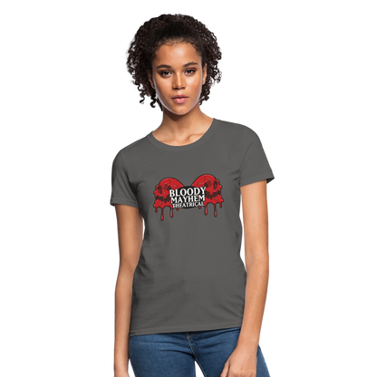 Bloody Mayhem Theatrical Logo Femme T-Shirt - charcoal
